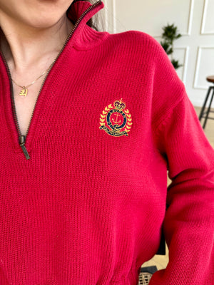 Reworked Vintage Ralph Lauren Red Sweater