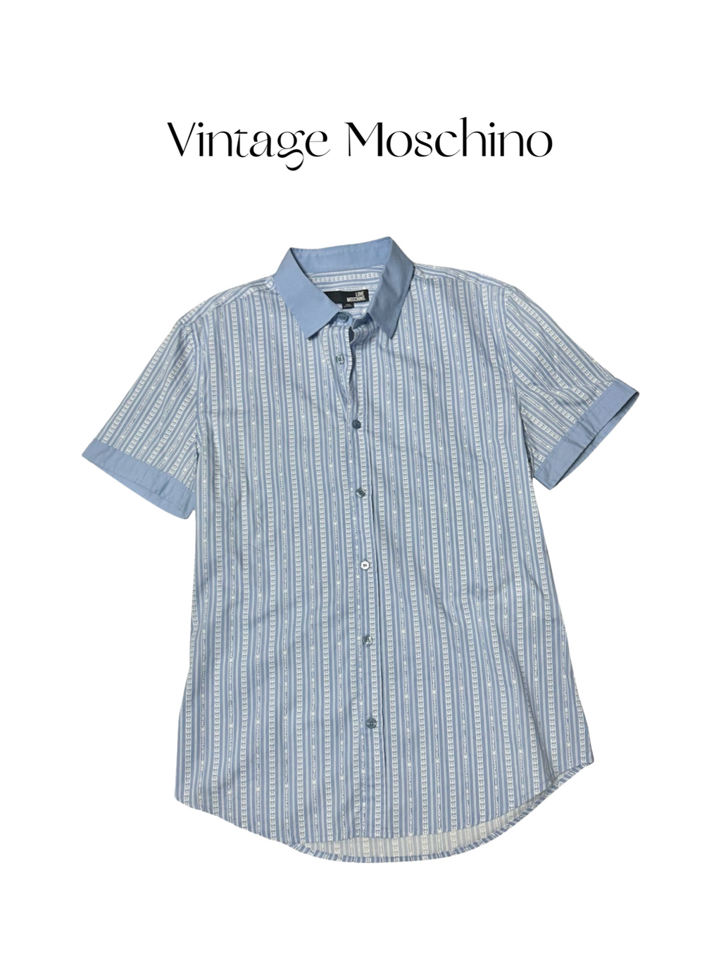Vintage Moschino Blue Stripe Shirt