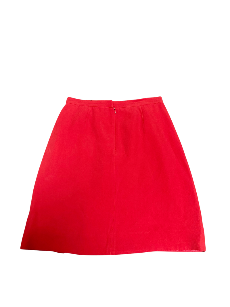 Vintage DKNY Red Skirt with Slit