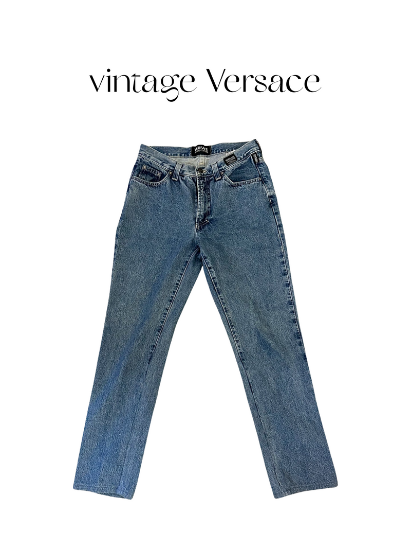 Vintage Versace High Waist Denim Pants