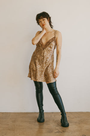 Vintage Valentino Snake Print Slip Dress