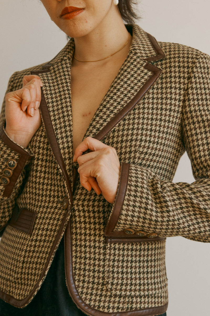Vintage Valentino Houndstooth Blazer – Re: The Shop