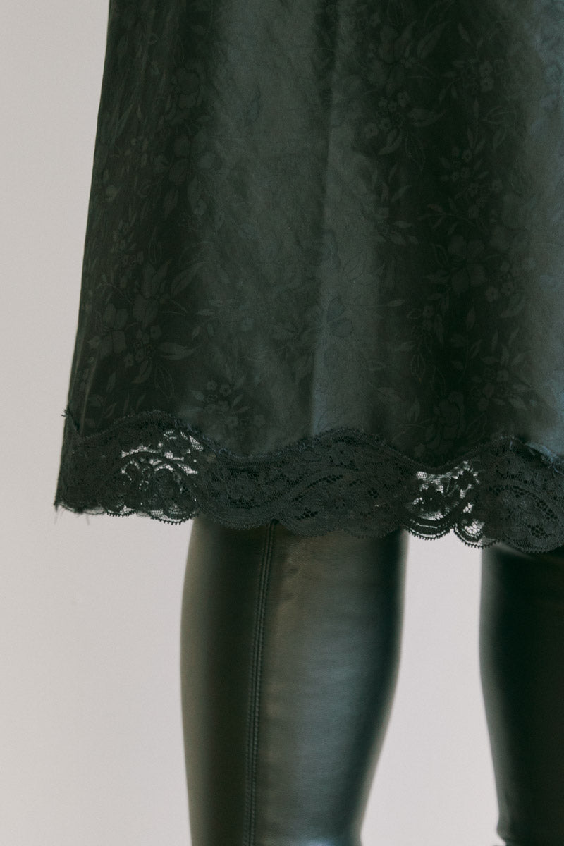 Vintage Christian Dior Black Slip Skirt