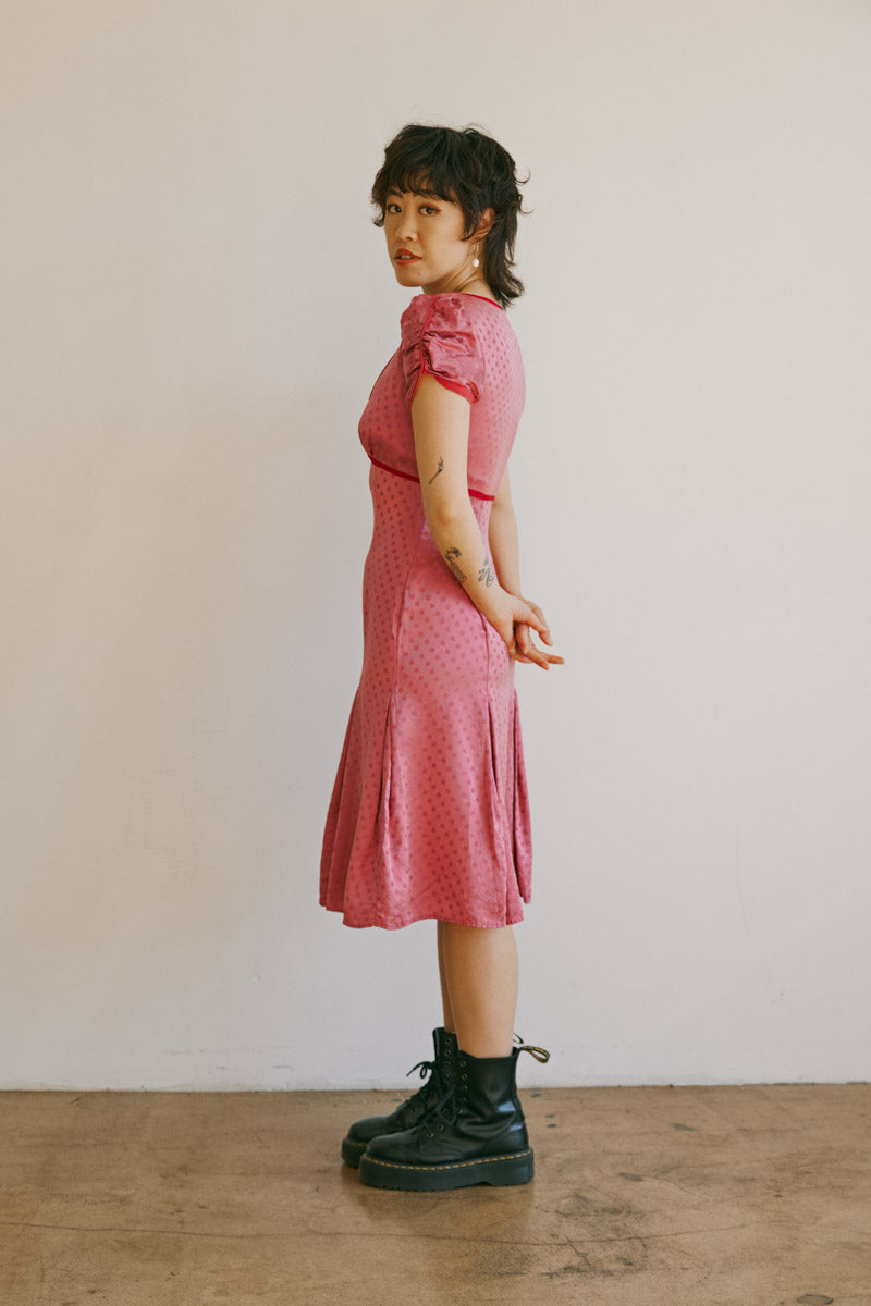 Vintage Betsey Johnson Pink Dot Dress