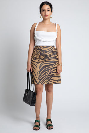 Vintage Oscar De La Renta Animal Print Skirt