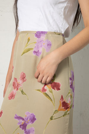 Vintage Valentino Silk Floral Skirt