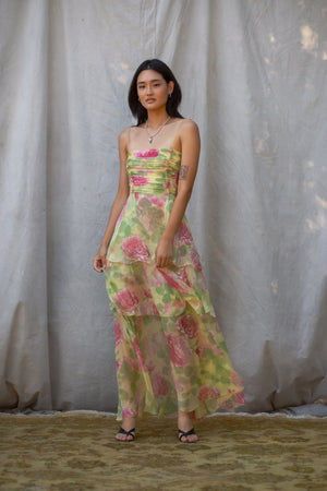 Valentino Floral Silk Maxi Dress
