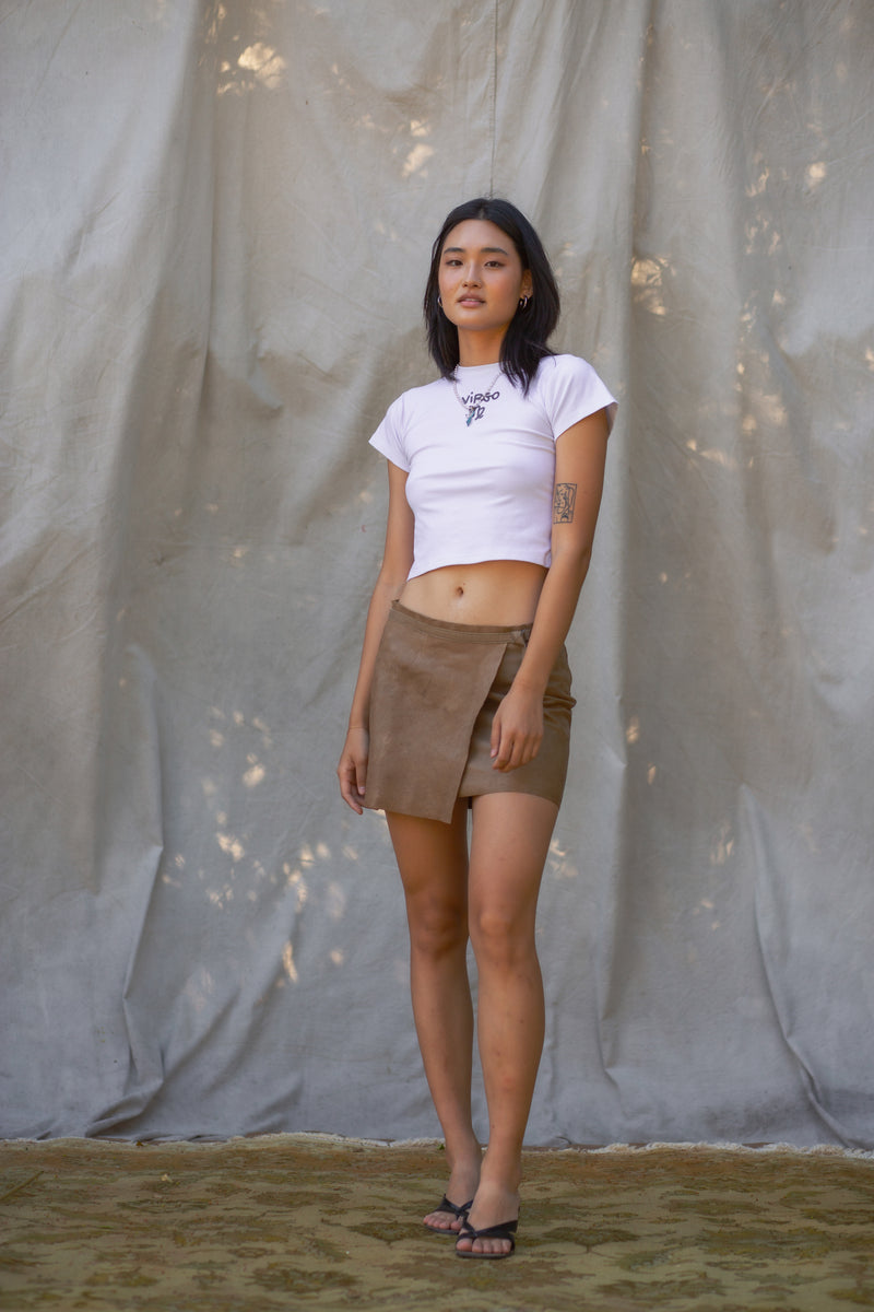 Helmut Lang Leather Mini Skirt