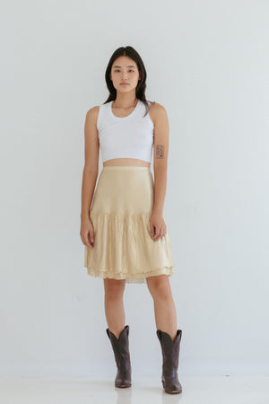 Vintage Moschino Gold Ruffle Skirt