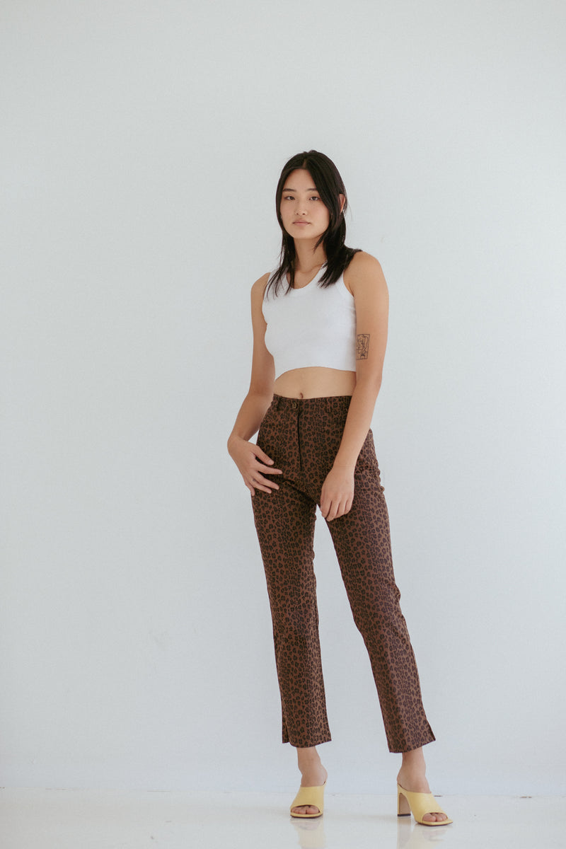 Vintage Fendi Leopard Print Pants