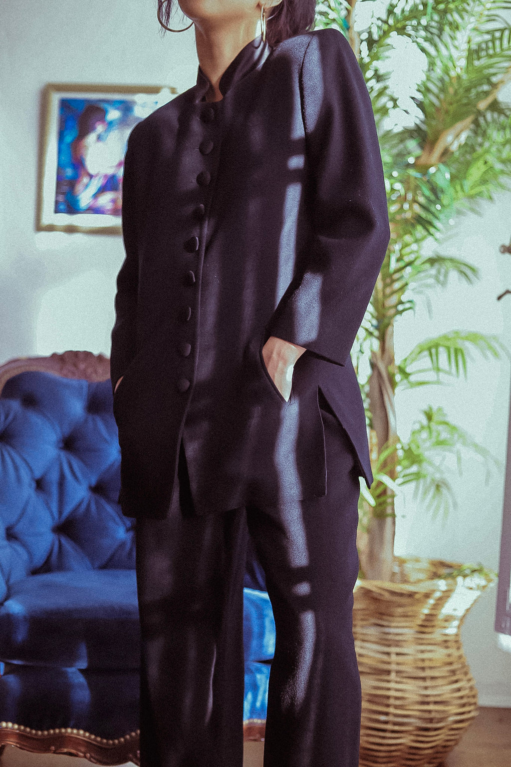Vintage Christian Dior Black Suit Set