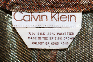 Vintage Calvin Klein Metallic Silk Top