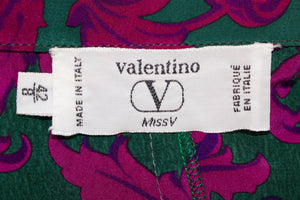 Vintage Valentino Printed Silk Blouse