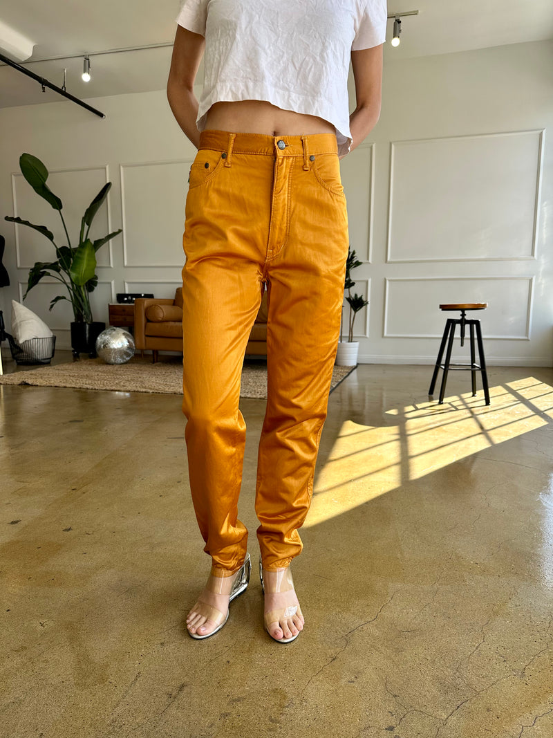 Vintage Moschino Copper Satin Pant