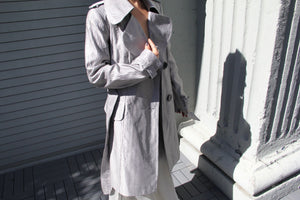 Vintage Silver Shiny Trench