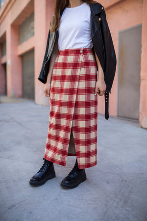 Vintage DKNY Plaid Wrap Skirt