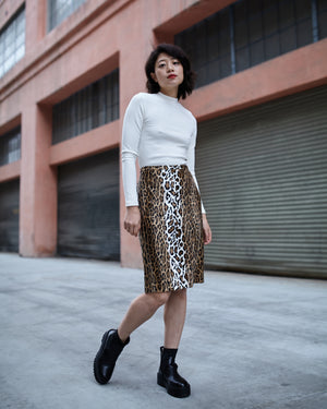 Moschino Textured Animal Skirt