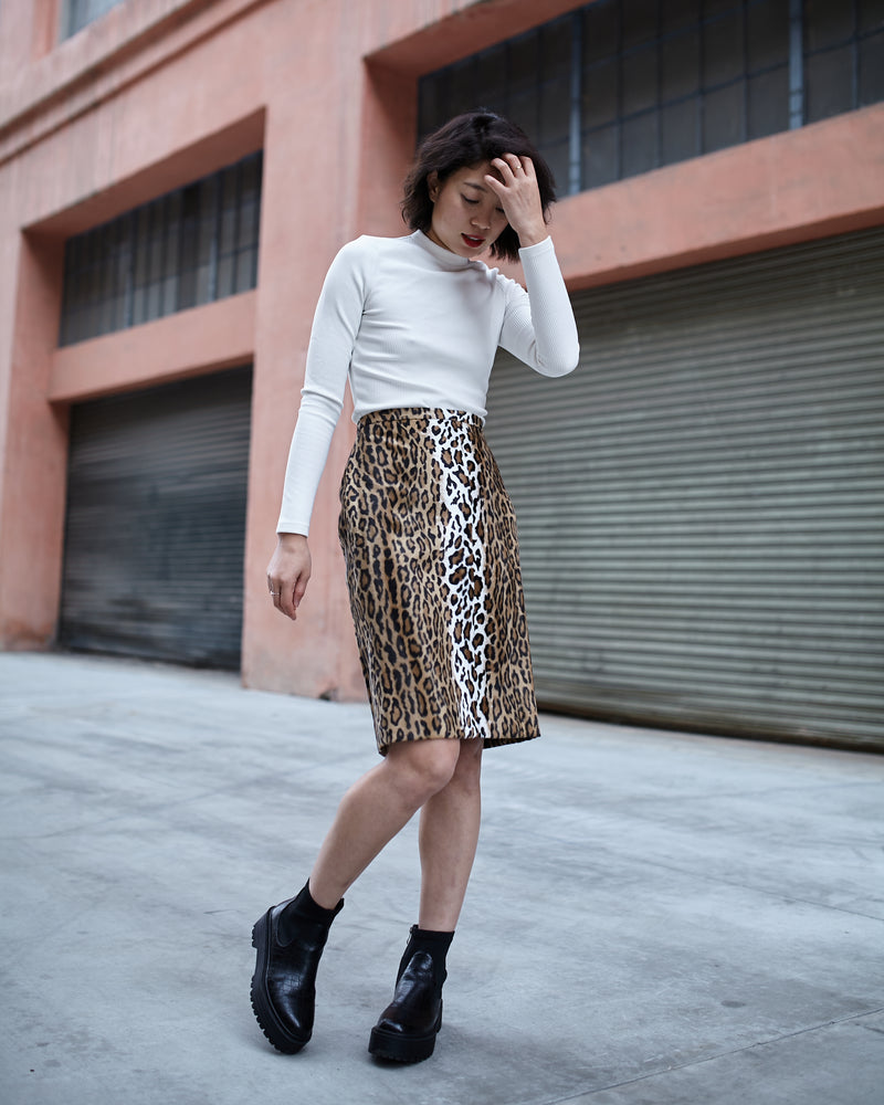 Moschino Textured Animal Skirt