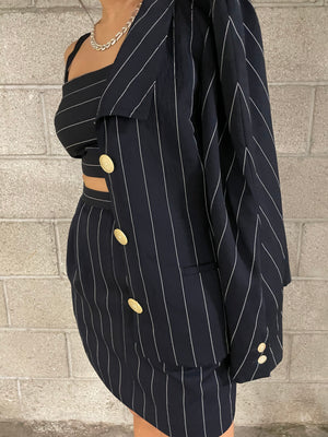 Reworked Vintage Valentino Stripe Suit Set