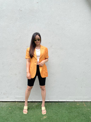 Vintage Fendi Orange Short Sleeve Blazer