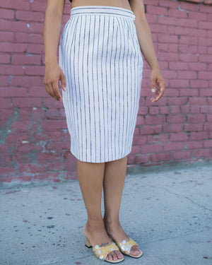 Vintage Christian Dior Stripe Jacquard Skirt